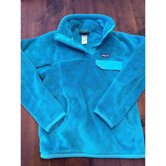 Patagonia Re-Tool Fleece Pullover Sweatshirt Jacket Womens Quarter Snap XS blue - Picture 1 of 9